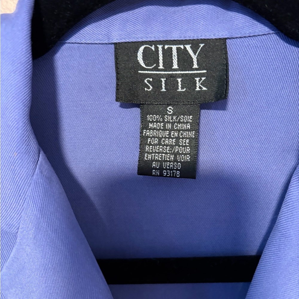 City Silk vintage purple sleeveless button-up top - Picture 2 of 5